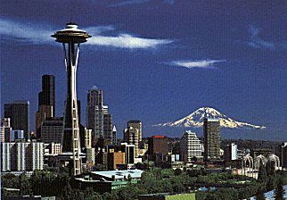 Seattle Skyline with Mt Rainer